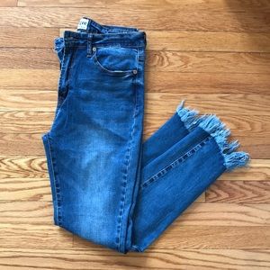 Fringe Ankle Jeans
